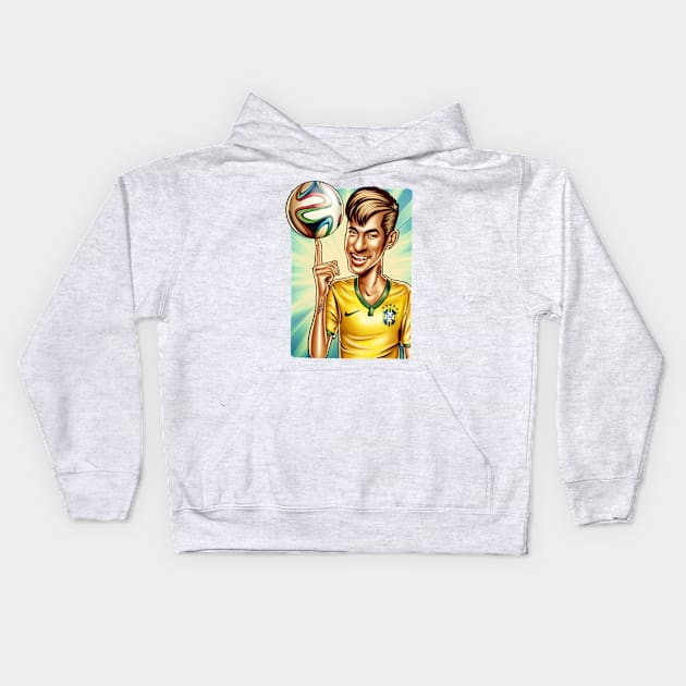 Menino Ney Kids Hoodie by renatodsc